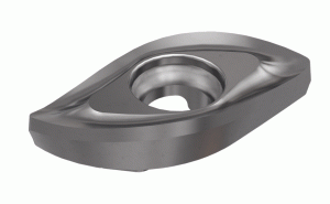 BCR D200-CC IC808-The DROPMILL insert has a straight cutting edge tangent to a round corner. It enables machining of a shoulder with a round corner. A protrusion on the bottom mounts in a mating slot in the pocket to maintain high edge location precision.