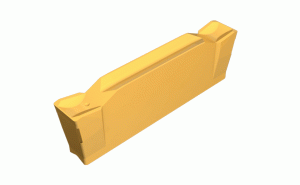DGN 2002C IC1030-Used for parting bars, hard materials and tough applications. A positive rake, single cavity with a negative land and shoulders. Medium-to-high feeds. DGNC - with coolant holes, DGNM - single ended for very deep applications.