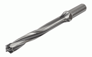 D3N 0630-504-075R-8D-Exchangeable head 3 flute drills with internal coolant holes and round shank. Drilling Depth 8xD