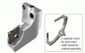 V85 SQR-L-D65-ECD-Intermediate holders for TANG-F-GRIP (TGAQ-ECD) square type D65 adapters, designed for modular tooling systems, suitable for CNC and Multi-Spindle Machines.