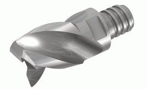 MM EA.375H375R030-3T06 IC08-CHATTERFREE, MULTI-MASTER interchangeable solid carbide heads. 3 and 4 flute with 40° different helix, for machining aluminum. Excellent chatter dampening ability. Used for both roughing and finishing