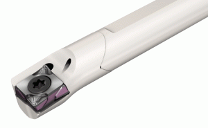 A12M SCLXL-06X-Screw lock boring bars on which CXMU 80° rhombic inserts are mounted
