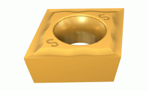 CCGT 0602005-F1M-12P IC1008-80° rhombic 7° flank inserts for very low finish turning conditions of steel. Low cutting forces due to sharp ground cutting edge and a positive rake angle.