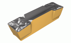 GDMT 808 IC8250-Utility, double-ended inserts, with an optimized chipbreaker. Used for general, external, internal, heavy-duty turning and grooving.