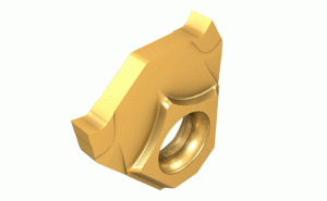 TGV N1.00P-005 IC1010-Double sided tangential insert for SWISS type machines, intended for grooving, parting and recessing small parts.