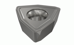 WCGX 070408-W-DC IC918-Precision ground trigon inserts are utilized in modular MNC drills to maintain a fine surface finish and achieve a tight hole diameter