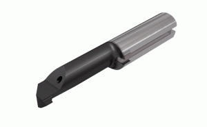 PICJ RBCD50-15 IC908-Back chamfering inserts with inner coolant channel for pre-parting operations.