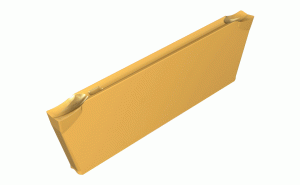 DGN 1201J-D22 IC1010-Parting & grooving, double-sided insert. First choice for soft materials and stainless steel, parting of tubes, small diameters and thin-walled parts. Cutting edge with positive rake. Low-to-medium feeds. JS-type has a sharp corner.