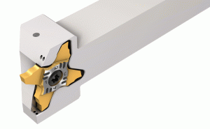 QTHL 19-30-JHP-Grooving and parting tools carrying GROOVE 4 CUT inserts with inlets for high-pressure coolant.