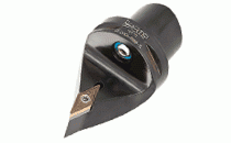 C5 SVVCN-00060-16-72.5° lead angle screw lock tools with CAMFIX (ISO 26623-1 standard) exchangeable shanks carrying 35° rhombic inserts with 7° clearance angle.