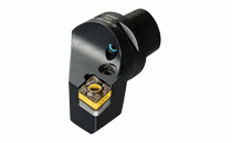 C6 PCLNR-45065-16X-Lever lock tools with CAMFIX (ISO 26623-1 standard) exchangeable tapered shanks, carrying CNMX or CNMG negative 80° rhombic inserts.