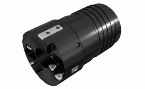 DSTR-EC 124.00-135.99-Single tube trepanning drills with outer 4-start thread connection, cartridges and adjustable diameter (100-328mm dia.)