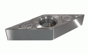VNMG 12T304-SF IC570-Double-sided 35° rhombic inserts used for super finishing.  Controls chip flow at very low feed and depth of cut. Excellent crater wear resistance.