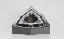 WNMG 080404-PP IC907-Double-sided trigon inserts with a positive rake angle and sharp, positive-radial edge. Used for machining very ductile materials such as aluminum alloys, soft, low carbon steel, stainless steel, and high temperature alloys.