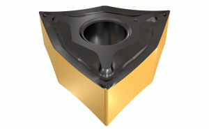 WNMG 06T304-NF IC9150-Double-sided Trigon inserts used for semi-finishing and finishing applications. Low cutting forces due to very sharp edge and positive rake.