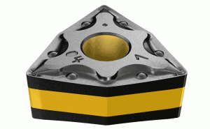 WNMG 080408-WF IC8150-Double-sided trigon wiper inserts used for finishing operations at high feeds. Three to five times better surface finish compared to standard turning inserts at the same feeds.