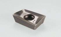 APKT 1003PDTR-8M IC520M-HELIMILL insert with reinforced helical cutting edges for interrupted cut and heavy milling. Excellent for reducing chatter on long overhang and extended flute cutters.