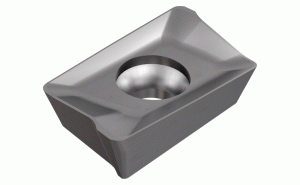 APKT 1003PDTR-8M IC250-HELIMILL insert with reinforced helical cutting edges for interrupted cut and heavy milling. Excellent for reducing chatter on long overhang and extended flute cutters.