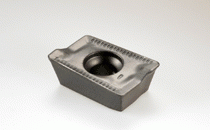 ADKT 1505PDTR-76 IC910-HELIMILL general use milling insert with reinforced helical cutting edges and ribs on the rake face to reduce heat transfer. Used for interrupted cuts and heavy machining.