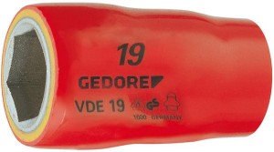 Końcówka wymienna klucza nasadowego VDE, 6-kątna 1/2 17x55,5mm GEDORE