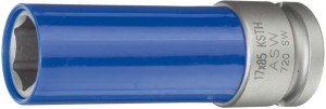 Udarowa końcówka wymienna klucza nasadowego, z tulejką z tworz.sztuczn. 1/2 17x85mm ASW