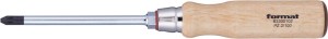 Wkrętak z drewnianą rękojeścią PZ3x150mm FORMAT
