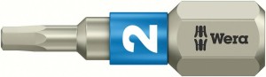 Bit nierdzewny 1/4 DIN3126C6,3 do śrub z łbem z gniazdem sześciokątnym 2x25mm Wera