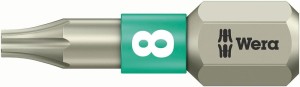 Bit nierdzewny 1/4 DIN3126C6,3, do śrub z gniazdem Torx 8x25mm Wera