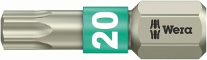 Bit nierdzewny 1/4 DIN3126C6,3, do śrub z gniazdem Torx 20x25mm Wera
