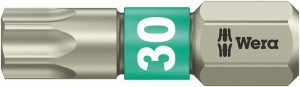 Bit nierdzewny 1/4 DIN3126C6,3, do śrub z gniazdem Torx 30x25mm Wera