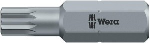 Bit ciągliwo-twardy 1/4 DIN3126C6,3 do śrub z łbem z gniazdem wielozębnym M5x25mm Wera