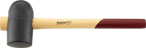 Młotek gumowy, wielkość 2B 64mm, czarny FORMAT
