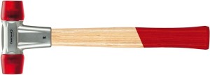 Młotek z miękkim bijakiem z octanu celulozy, z trzonkiem jesionowym 40mm FORMAT