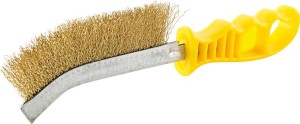 Uniwersalna szczotka ręczna z rękojeścią, drut mosięzny, falisty 260mm FORMAT