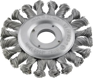 Szczotka tarczowa, drut stalowy pleciony w prawo/lewo 115x0,5mm FORMAT