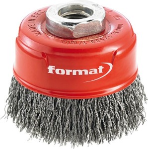 Szczotka garnkowa Longlife, drut stalowy M14 falisty 60x mm FORMAT