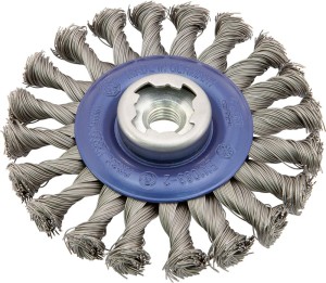 Szczotka garnkowa X-LOCK,drut stalowy pleciony 125x mm Osborn
