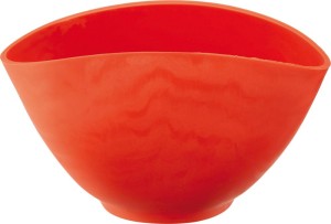 Pojemnik do mieszania gipsu,z gumy 130x95mm kolor czerwony HAROMAC