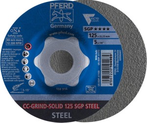 Ściernica tarczowa CC-GRIND Solid SGP STEEL 125mm PFERD
