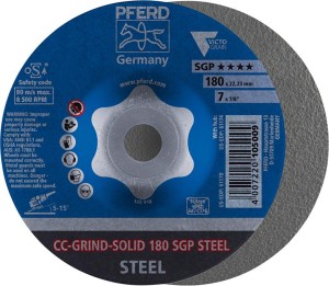 Ściernica tarczowa CC-GRIND Solid SGP STEEL 180mm PFERD