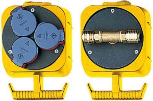 Kostka zasilająca podwieszana z przył. sprężonego powietrza 6/12mm Brennenstuhl
