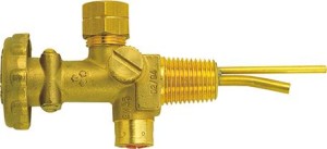 Regulator do małej butli z propanem G3/8 z gwintem lewoskrętnym i zaworem bezpieczeństwa GCE