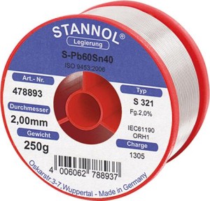 Drut lutowniczy 478893 250g Ø2mm Stannol