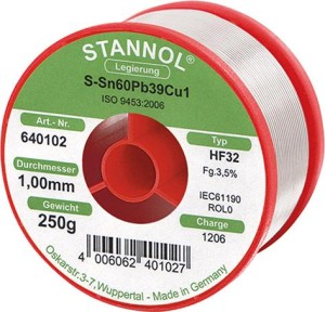 Lut dla elektroników 640102 250g Ø1mm Stannol