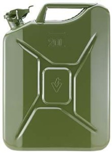 Kanister na paliwo, z blachy stalowej, poj.nomin.20l, kolor oliwkowy Valpro