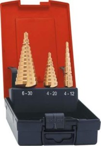 Zestaw wierteł stopniowych HSS TiN, 4-12/4-20/6-30mm FORMAT