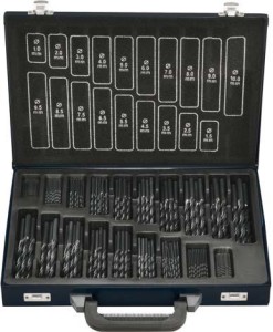 Zestaw wierteł krętych DIN338 HSS, walcowane rolkowo,typ RN, 170-częściowy, 1-10,5mm FORTIS
