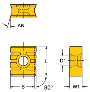 T-Max®, długoostrzowa płytka frezarska 215.3-1211-1-114040 ID:5757674 Sandvik