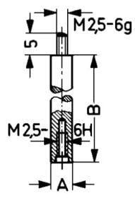 Przedłużka do końcówki pomiarowej 100mm KÄFER