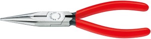 Szczypce tnące półokrągłe (radiowe), polerowane, z rękojeściami z tworzywa sztucznego 140mm, KNIPEX